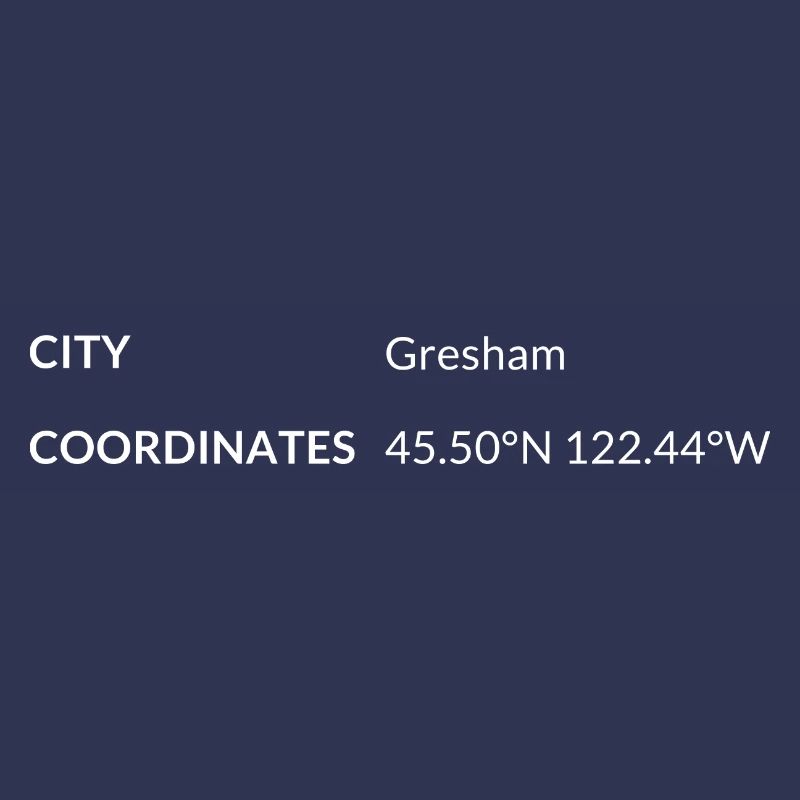 Gresham, Oregon, USA coordinates