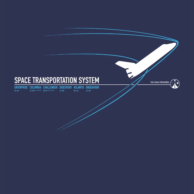 Navette spatiale (impression bleue)