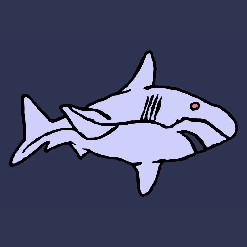 Poisson Requin Prédateur Eau Graffiti Océan