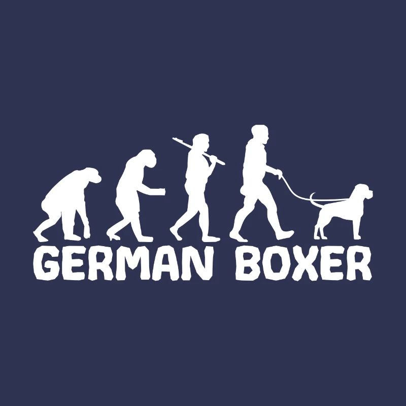 Deutsche Boxer Hundebesitzer Gassi Evolution