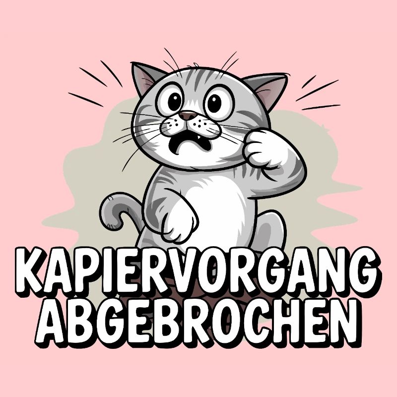 Kapiervorgang abgebrochen – Katze verwirrt