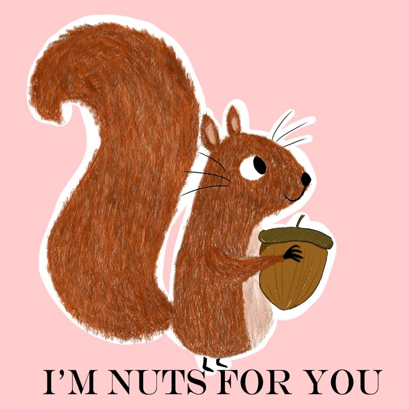 Eichhörnchen mit Eichel