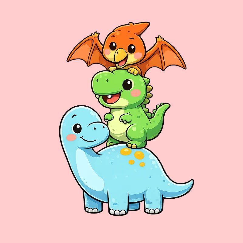 Brontosaure T-Rex Ptérodactyle