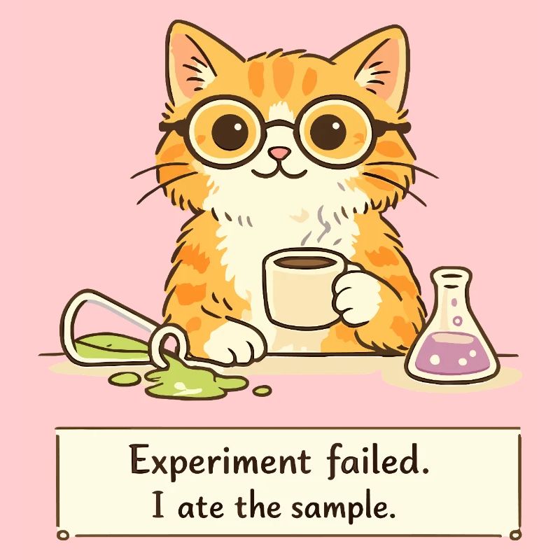 Scientist Cat. Experiment Failed. I Ate the Sample