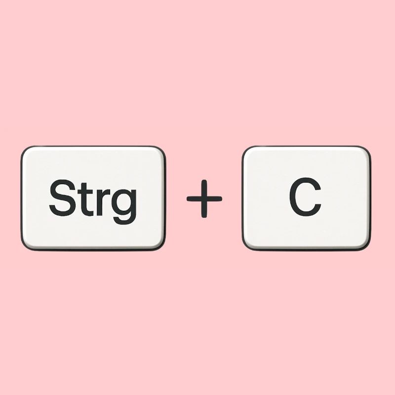Key Combination Copy Ctrl + C