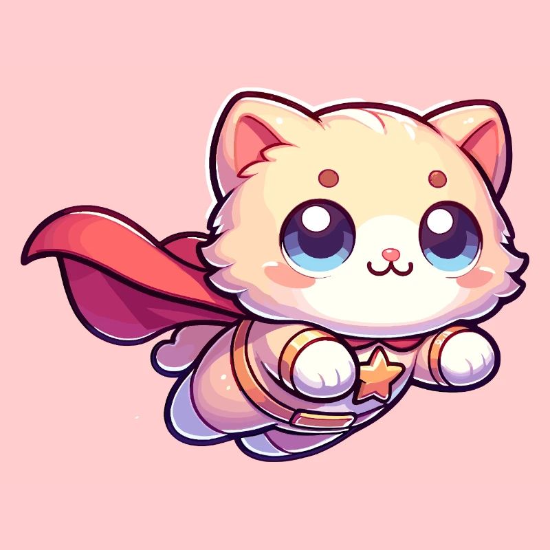 Superheld Katze Kätzchen Helden Mieze
