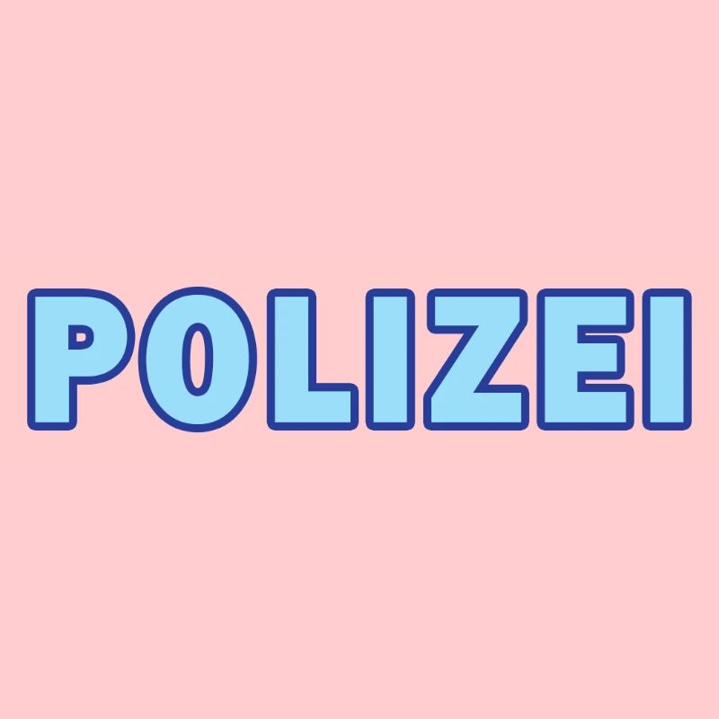 Police Block Neon Text