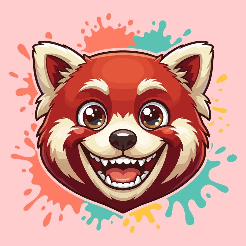 Panda Rouge Éclaboussure