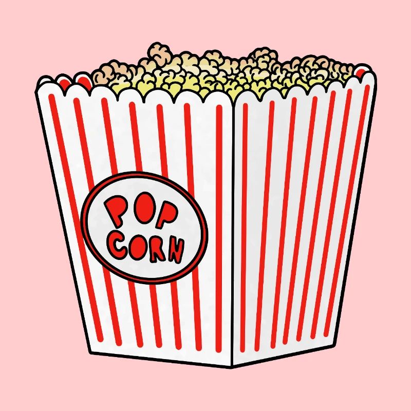 Popcorn Stripe Burst Eimer Retro