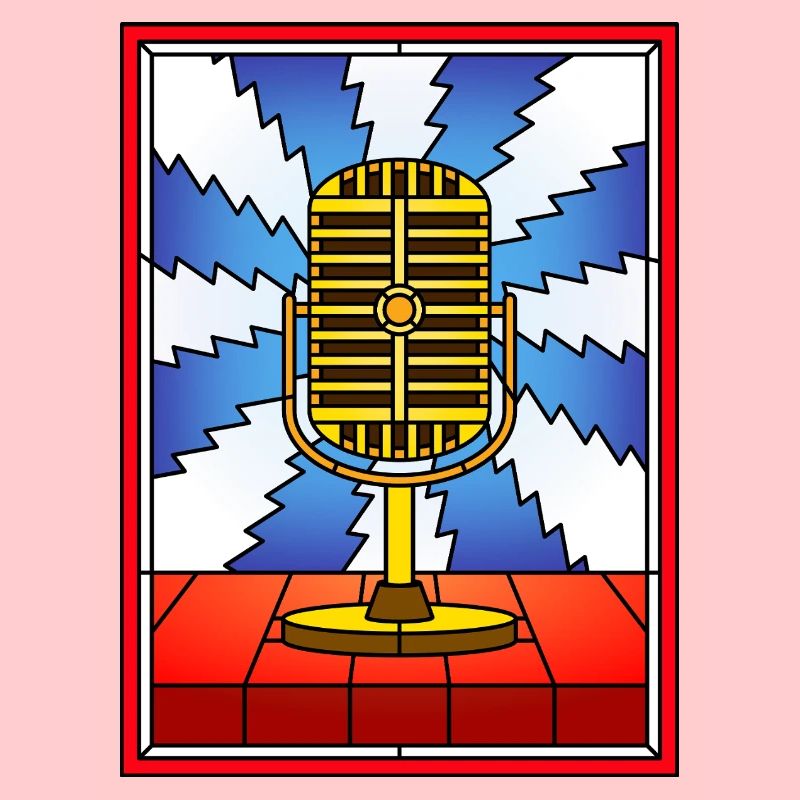 Conception rétro de vitrail micro