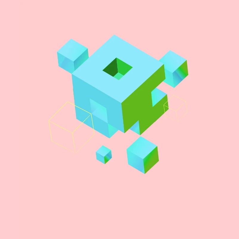cube pixel 3d nerd game mind craft Rubix Zauber