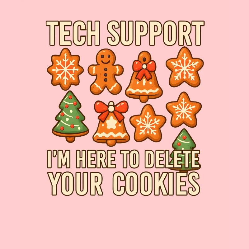 Technischer Support Cookies Humor Illustration