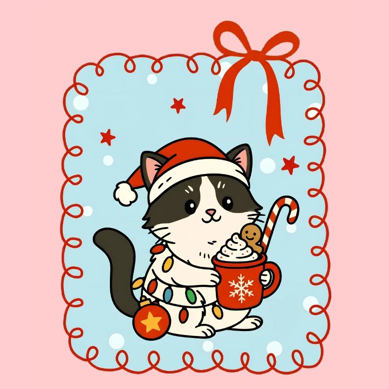 Chat à Noël