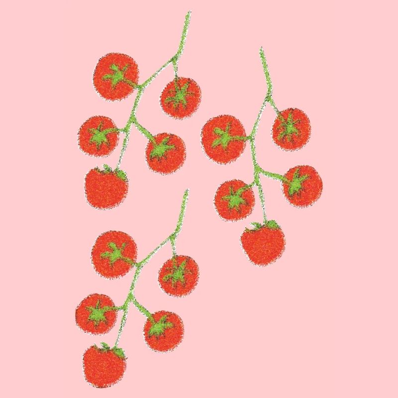 Impressionnisme du Buisson de tomate