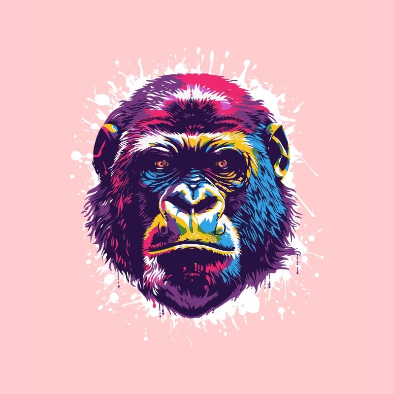 Gorille Pop Art Singe Singe