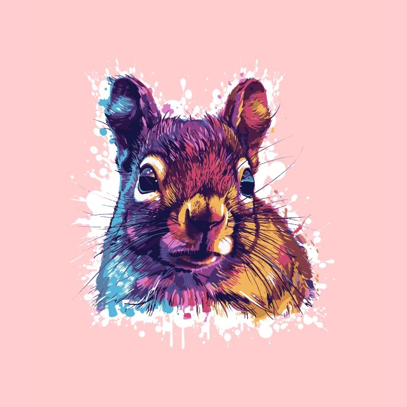Farbkontrast Eichhörnchen PopArt