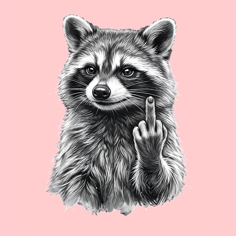 grumpy raccoon