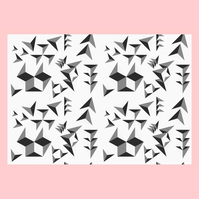 Déco motif pyramides noir et blanc