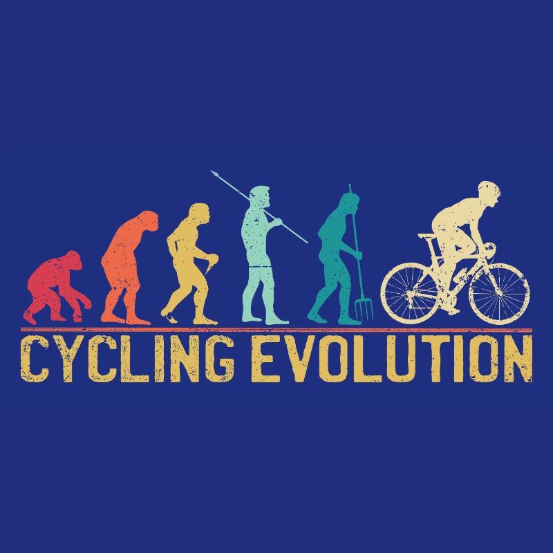 Illustration artistique de l'évolution du cyclisme