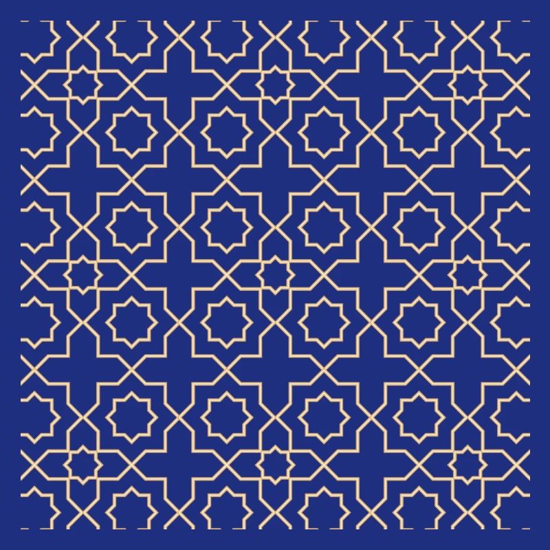 Golden Star Lattice Pattern
