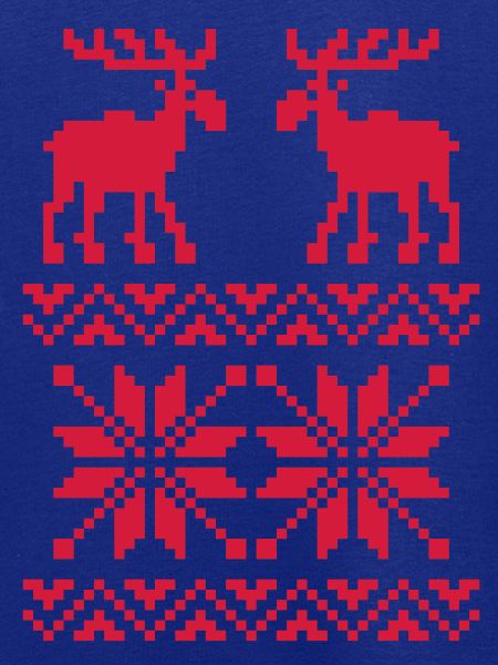 Elch-Muster-Weihnachtspullover