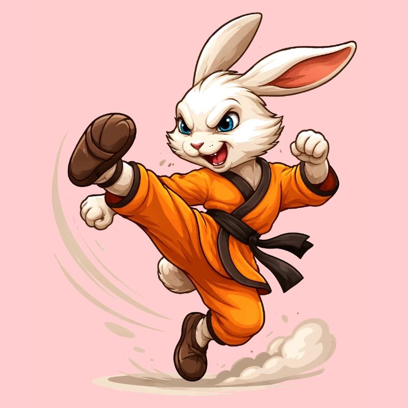Hase Kung Fu Karate Ninja Fun Design
