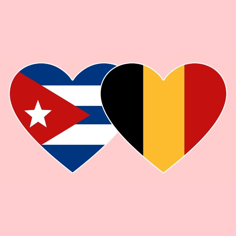 Cœur du drapeau de Cuba Belgique