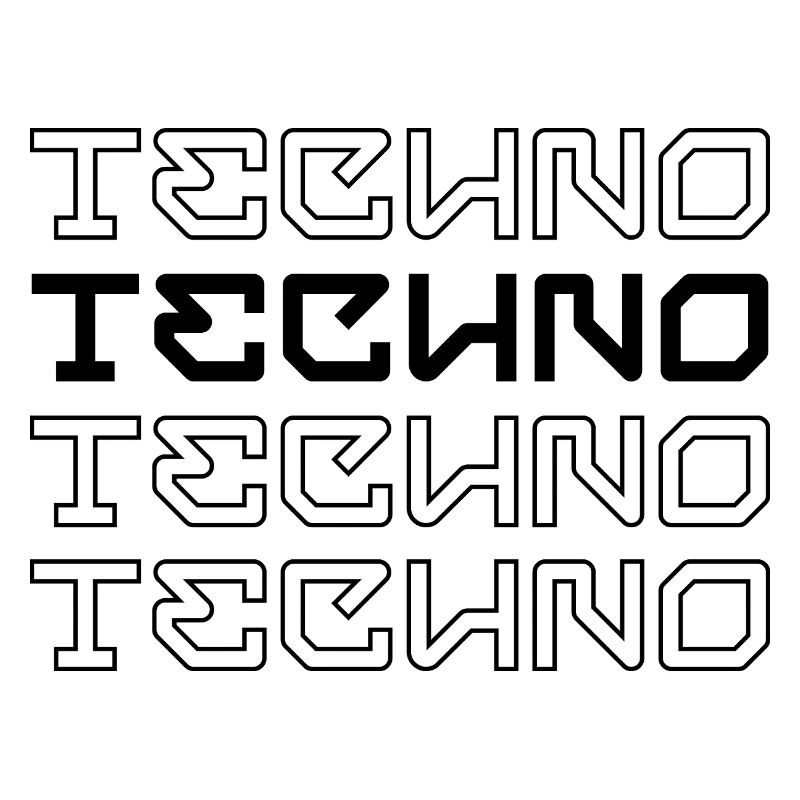 Techno-modernes Typografie-Logodesign