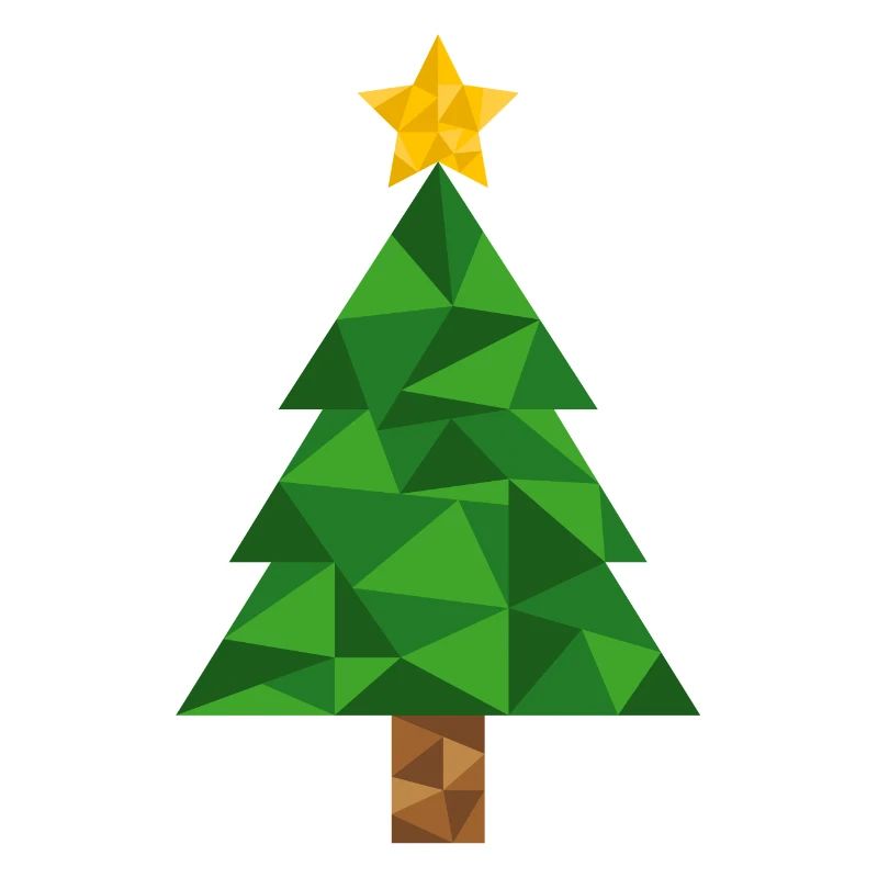 Christmas Tree Polygon Christmas Xmas Tree