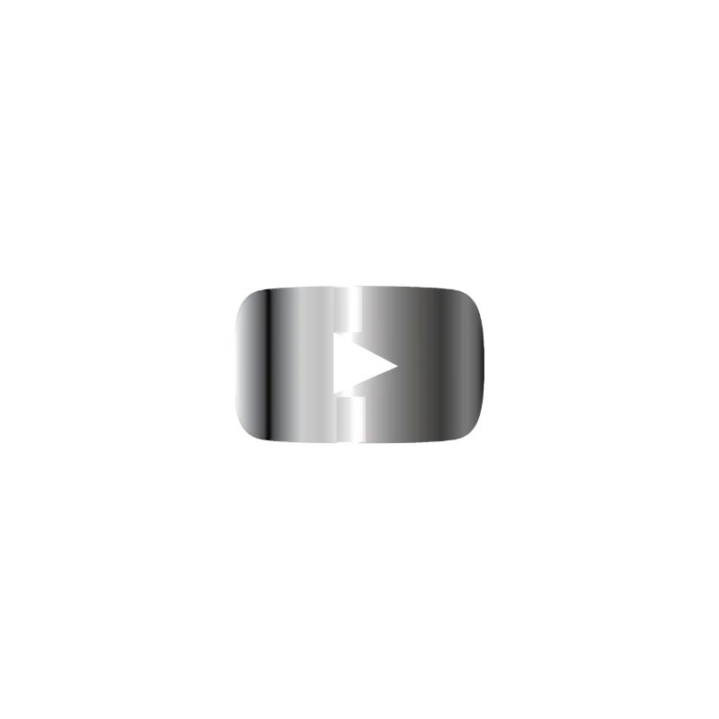 Silberner Play Button 