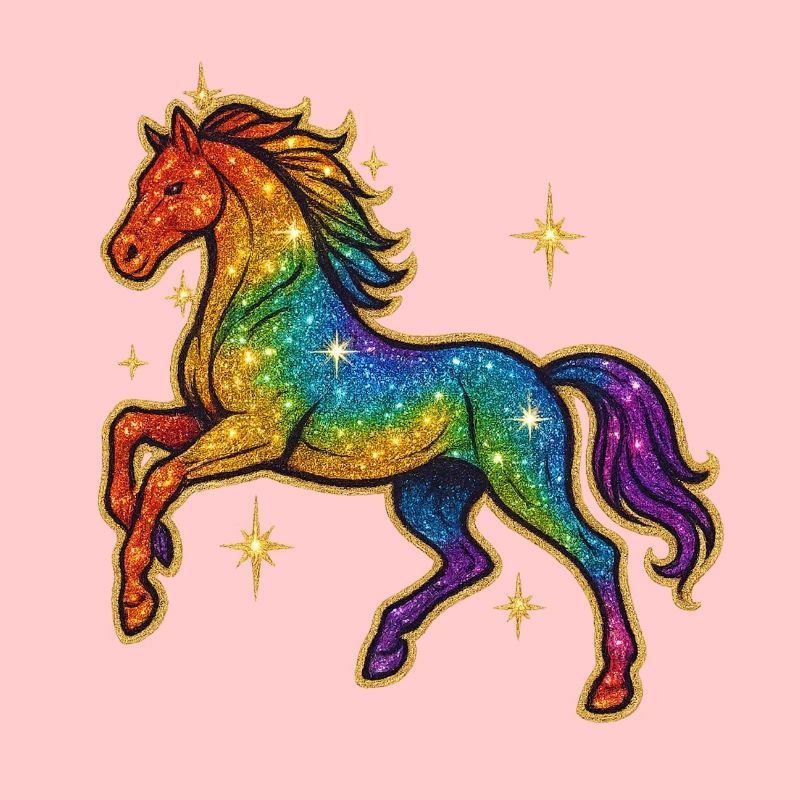 Regenbogen Pferd | Einhorn Glitzertraum