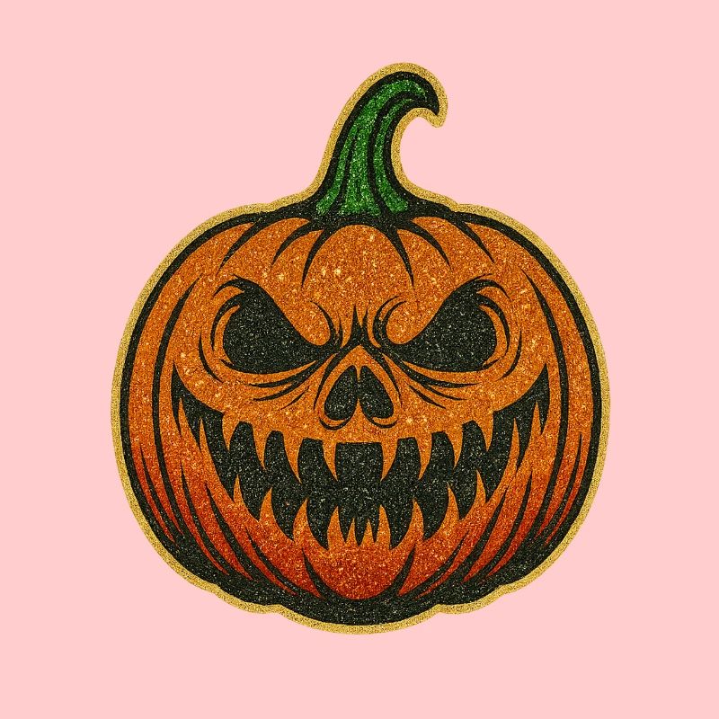 Grim Glowing Halloween Pumpkin