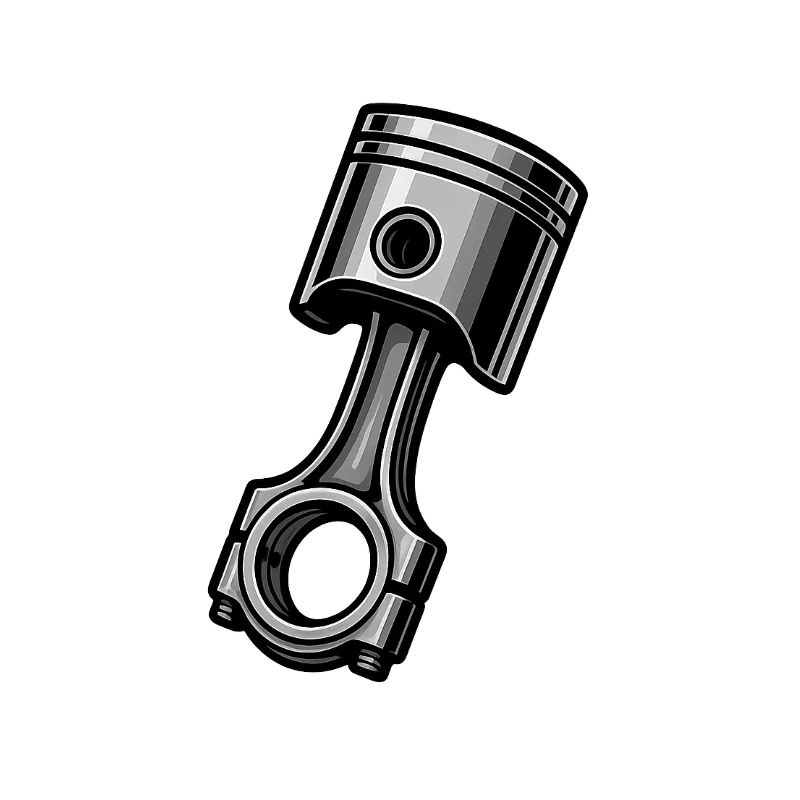 Piston industriel monochrome