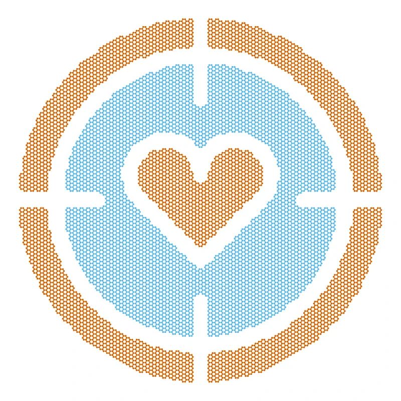 Heart in Target Emblem, atomic pattern