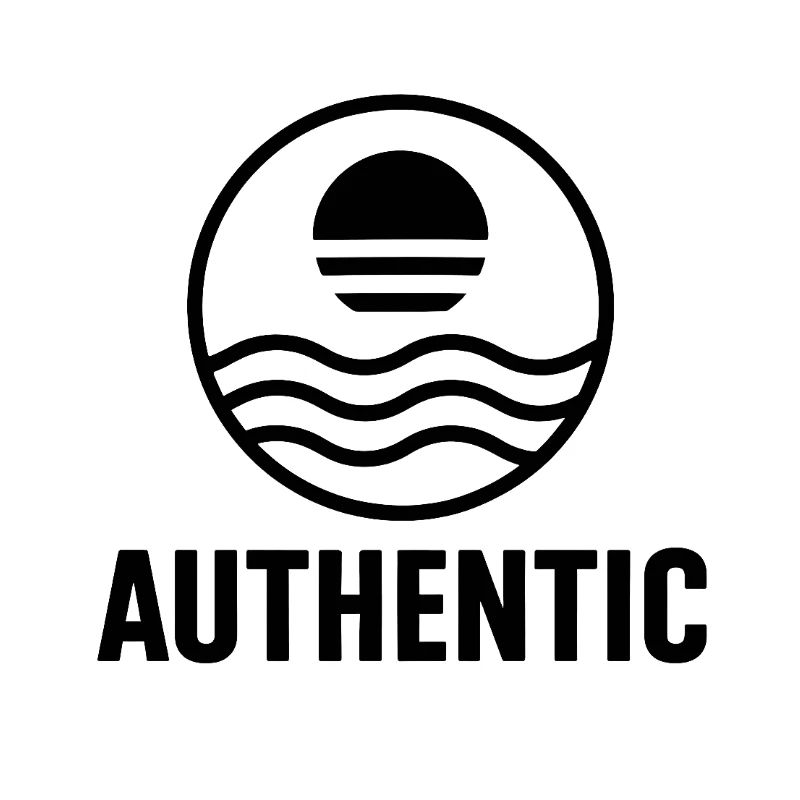 Authentic Sun Circle Wave Logo