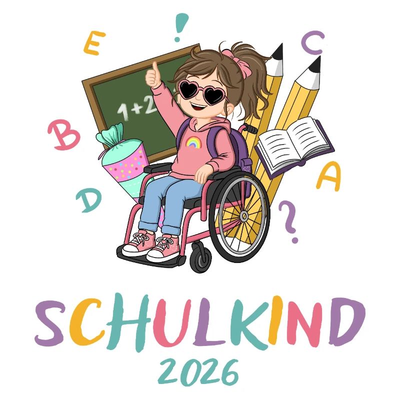 Schulkind 2026 Regenbogen Stil