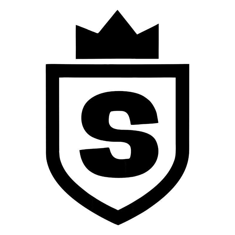 Adel Monogramm Wappen mit Schild Krone Buchstabe S