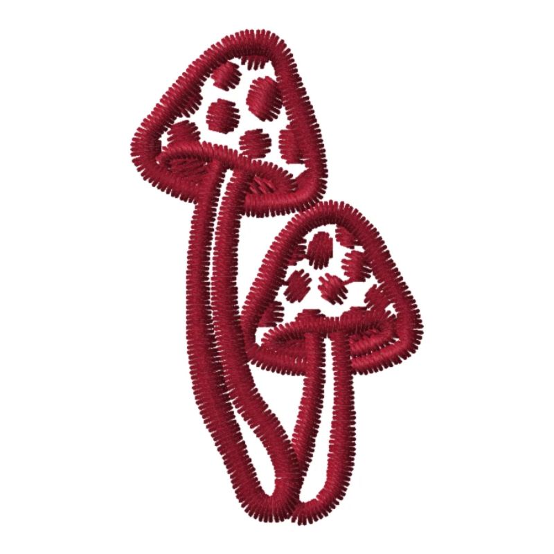 Toadstool embroidered