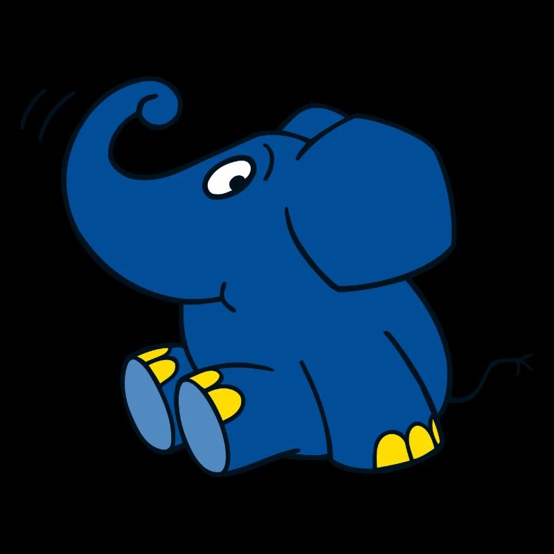 L’éléphant - assis