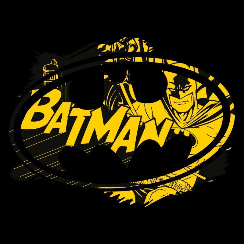 Batman Logo Yellow Black Pattern