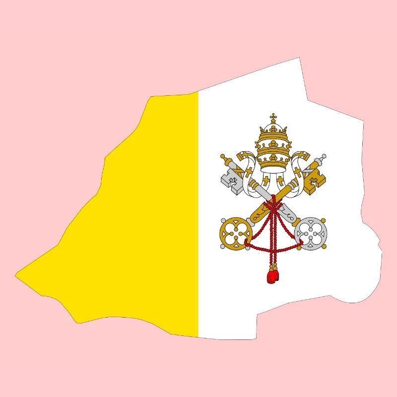 Drapeau de la Cité du Vatican Carte Drapeau