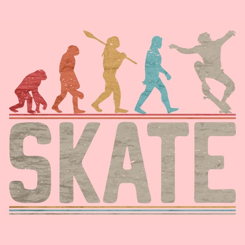 Skateboarder Evolution Skater Skateboard et Skate