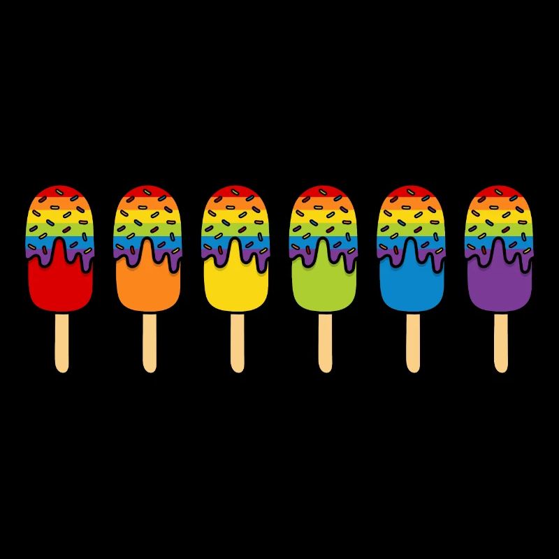 EIS Regenbogen LGBTQ+ Schoko Eiscreme Pride Month