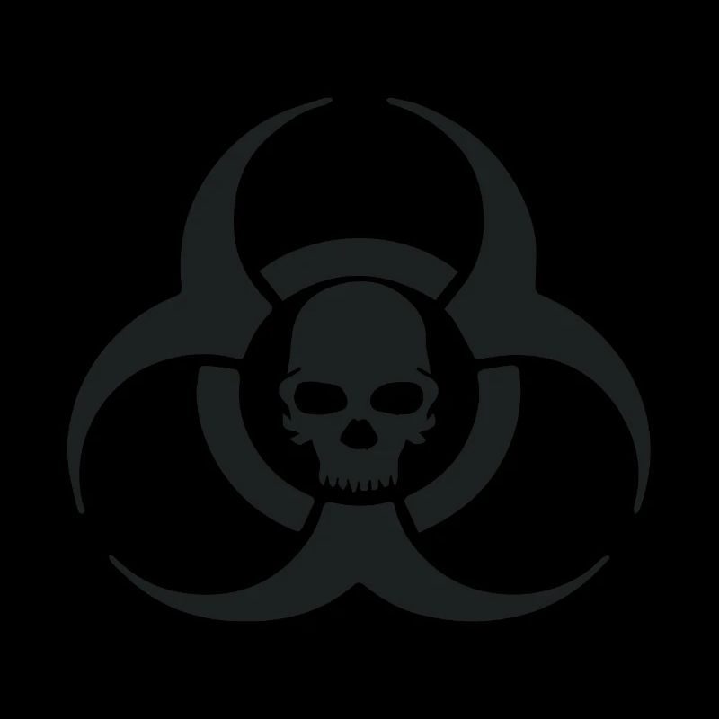 Symbole du crâne de risque biologique