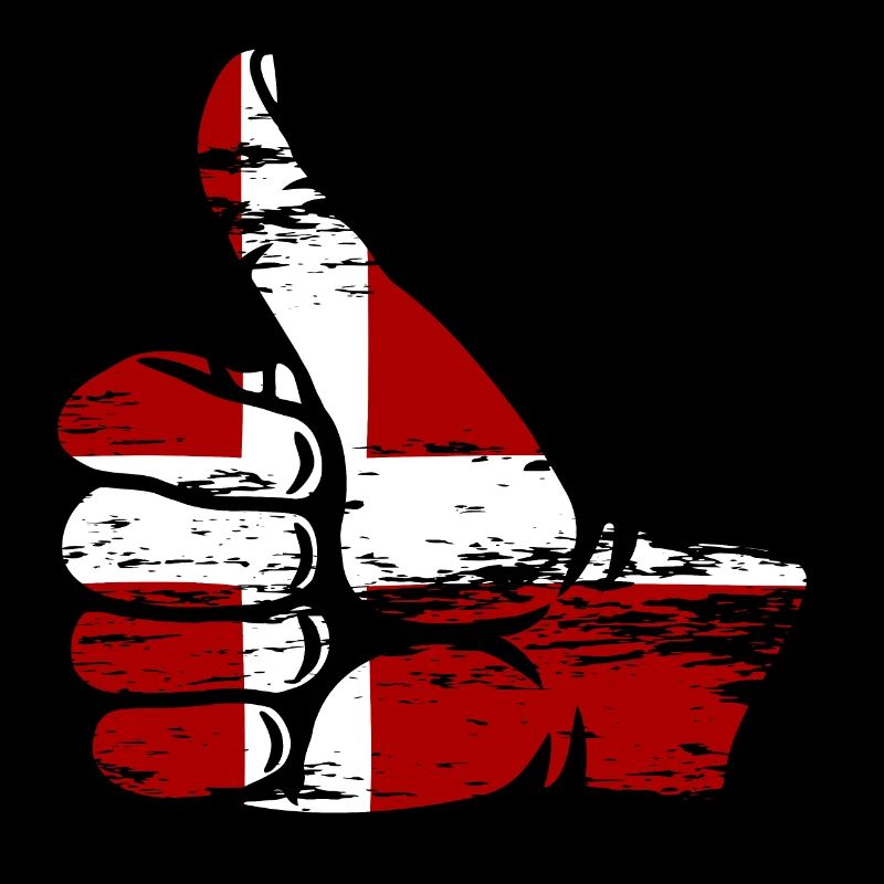 Denmark Flag All Right Symbol