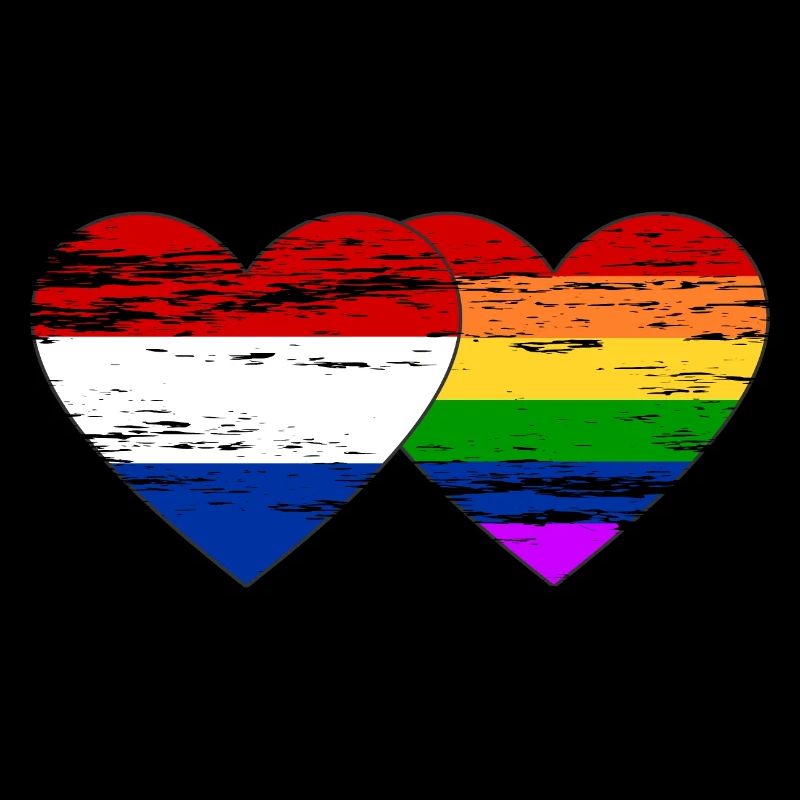 Hollande drapeau arc-en-ciel utilisé