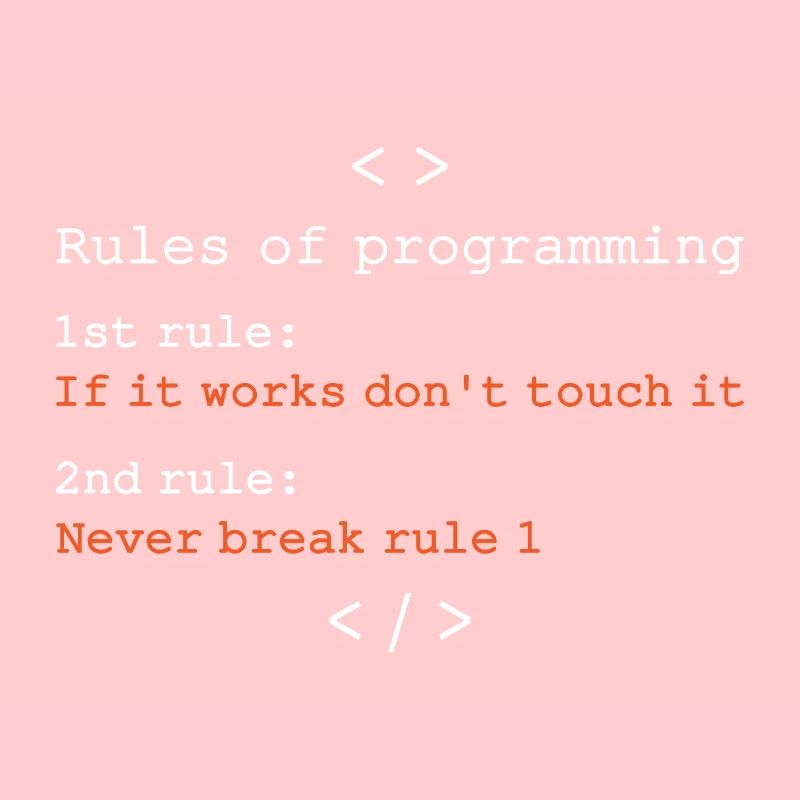 Règles de programmation