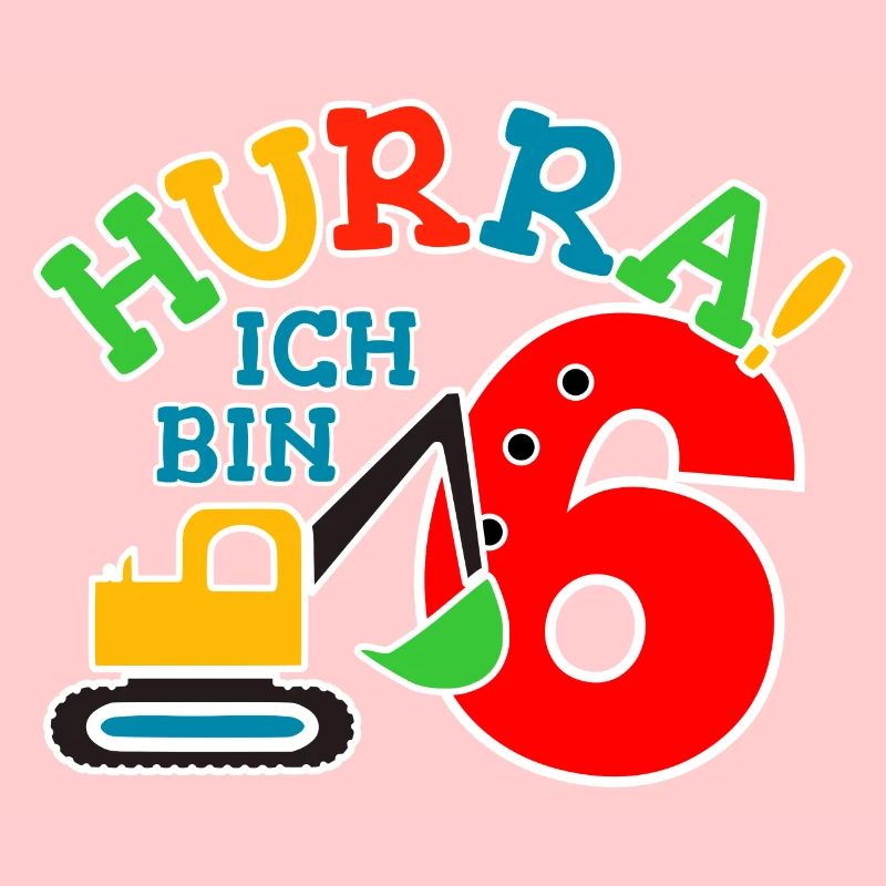 6. Geburstag Bagger
