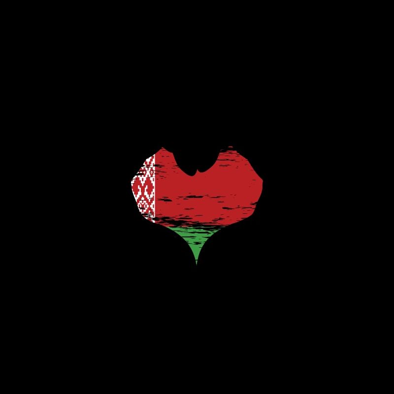 Belarus flag heart shape used