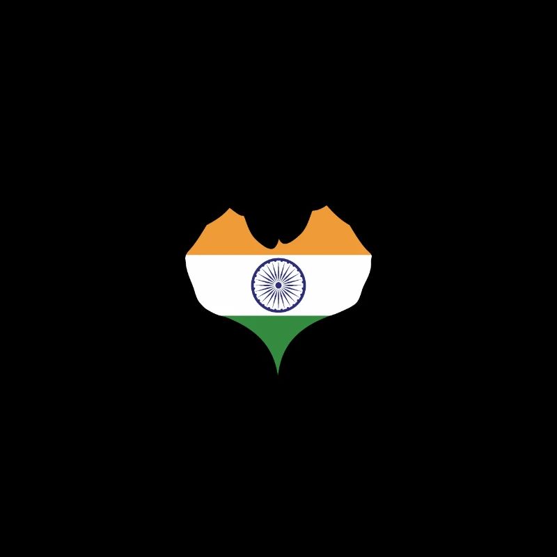 Drapeau de l’Inde en forme de coeur